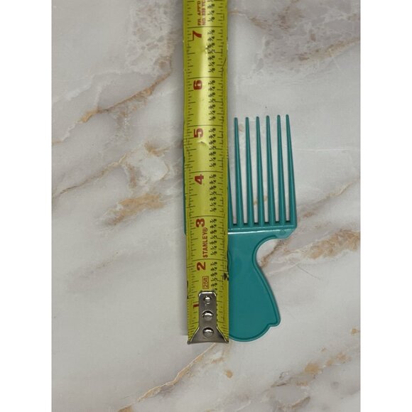 VTG Welhold Lift Comb Color Hair Pick w/ Handle Retro Hair Care Aqua Color - Picture 5 of 5